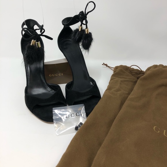 Gucci Mink Pom Pom Stilettos - Picture 5 of 8